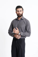 Men Charcoal Grey Formal Shirt