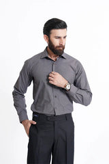 Men Charcoal Grey Formal Shirt