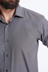 Men Charcoal Grey Formal Shirt