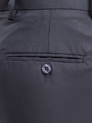 Men Dark Grey Smart Fit Trouser