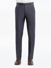 Men Dark Grey Smart Fit Trouser