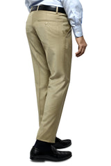 Men Fawn Wash N Wear Slim Fit Trouser