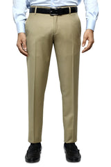 Men Fawn Wash N Wear Slim Fit Trouser