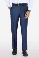 Men Royal Blue Slim Fit Trouser