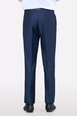 Men Royal Blue Slim Fit Trouser