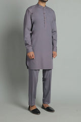 KURTA TROUSER SUIT - DARK GREY