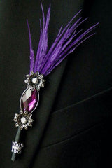 Lavender Pearls Brooch