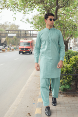 Plane Cotton Kurta & Shalwar