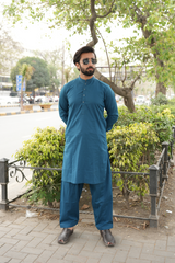 Blue Plane Kurta & Shalwar