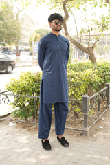 Zinc Plane Kurta & Shalwar