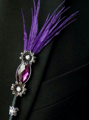 Lavender Pearls Brooch