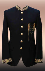 Black Embroidered Prince Coat