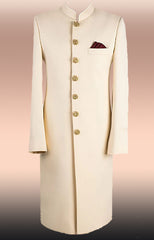 Plain Off-white Sherwani